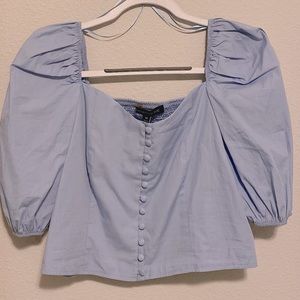 NWOT Banana Republic Puff Blouse - M